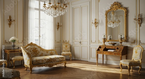 Luxurious Classic Parlor with Ornate Furniture and Elegant Decor