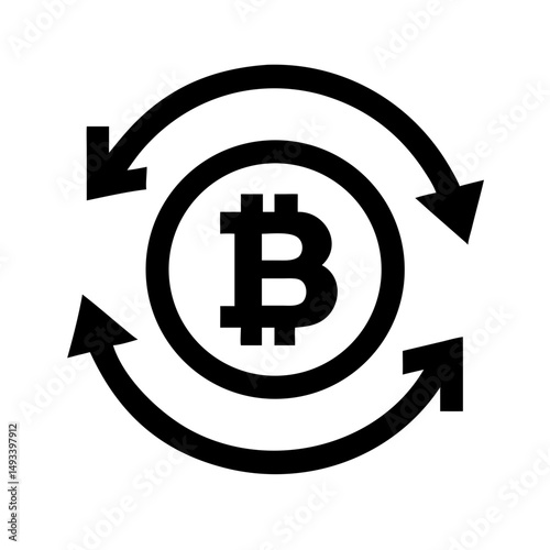 bitcoin wallet silhouette on transparent background for web and graphic design
