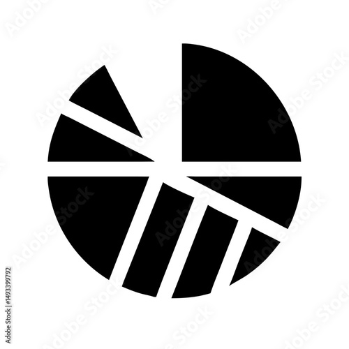 segmented circle pie spinner circle divided in parts on transparent background for web and graphic design