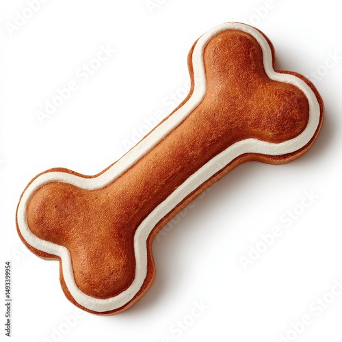 A delicious bone-shaped dog treat, perfect for a furry friend!