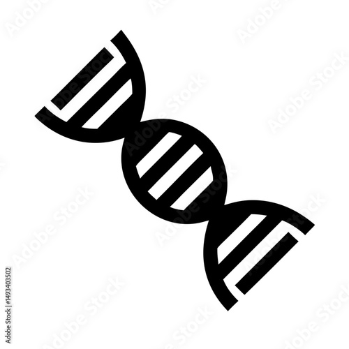 dna strand silhouette on transparent background for web and graphic design