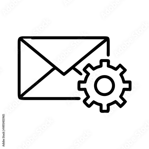 email setting on transparent background for web and graphic design