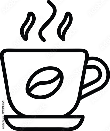 Hot Coffee Cup Icon Vector Illustration, EPS Download