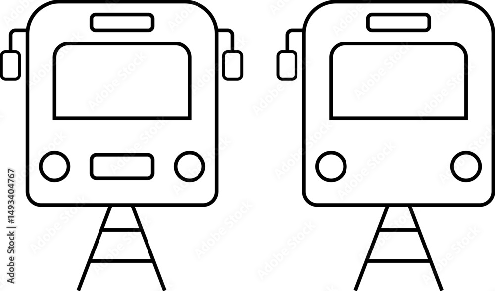 Fototapeta premium rail icon. Train symbol. Railway Station. Transportation Sign Collection. Freight Locomotive 