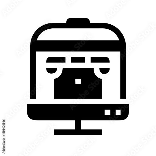 Incubator lamp silhouette on transparent background for web and graphic design
