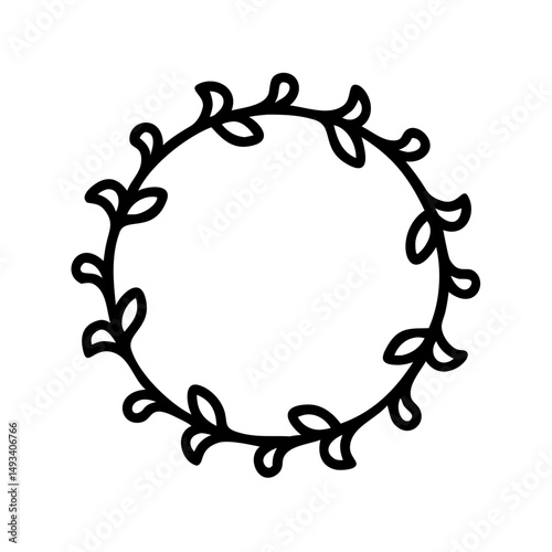 Lacy floral wreath more ornamental with thin curves on transparent background for web and graphic design