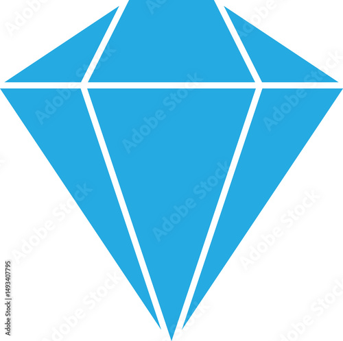 Discover a stunning blue diamond icon, perfect for designs related to luxury, elegance, and premium branding.