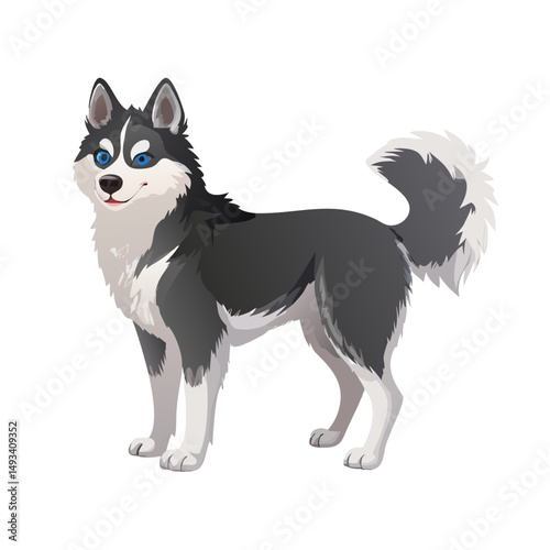 Husky Illustration Silhouette Dog