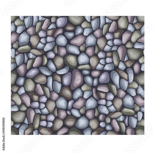 Seamless pattern texture stone wall cobblestones