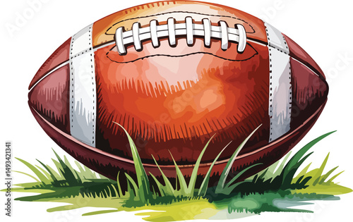 American Football in field premium quality