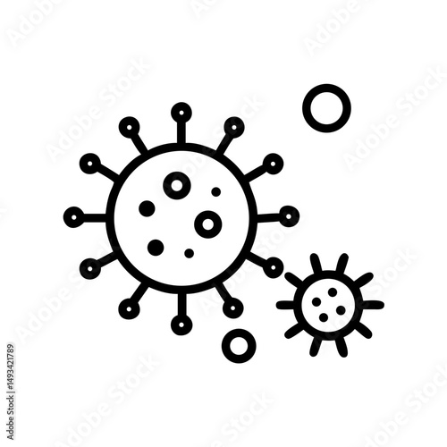 Virus particles or contagion on transparent background for web and graphic design