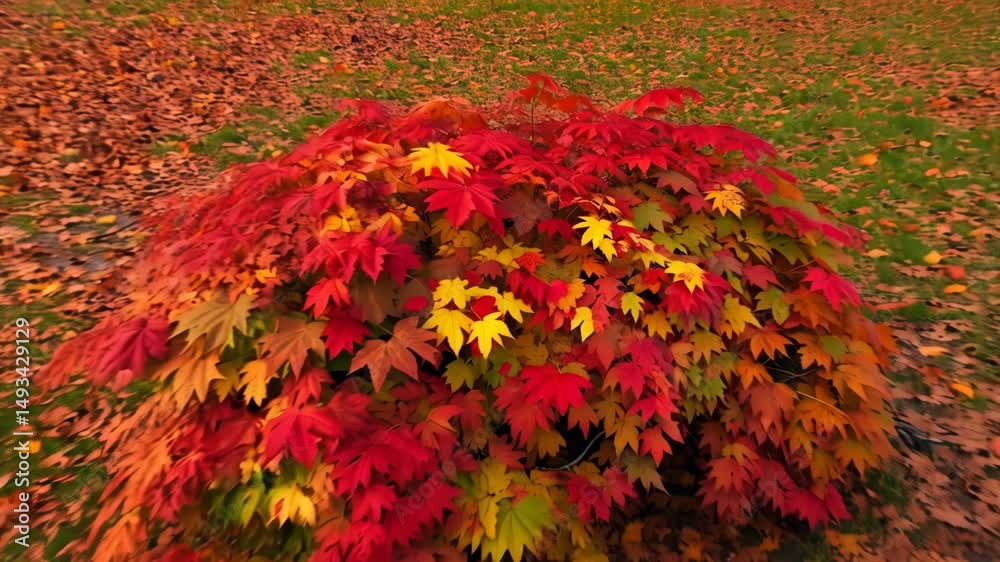 Vibrant autumn foliage displaying red, orange, and yellow maple leaves creating a natural background, capturing fall season colors Vibrant autumn foliage displaying red, orange, and yellow maple leaves creating a natural background, capturing fall season colors