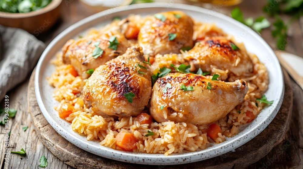 Delicious roasted poultry with rice and vegetables recipe for dinner family meal preparation ideas Delicious roasted poultry with rice and vegetables recipe for dinner family meal preparation ideas