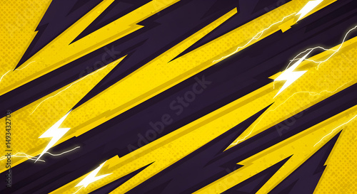 Wallpaper Mural Abstract Yellow Lightning Bolt Background Graphic Design Template Torontodigital.ca