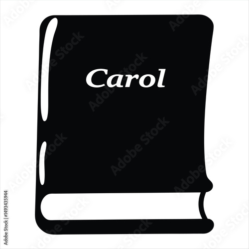 Black and White Book Cover with the Word Carol on the Front