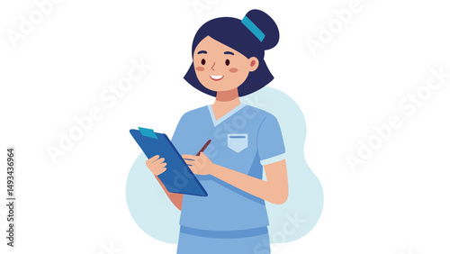 Nurse with Stethoscope and Protective Mask