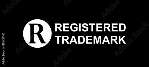 Registered trademark, intellectual property concept. Vector illustration.