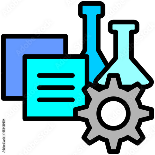 Scientific Method Outline Color Icon