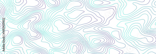Abstract topographic map contour, white background and colorful wave lines pattern texture. geographic contour map grid backdrop paper texture. terrain path isolated on a background.