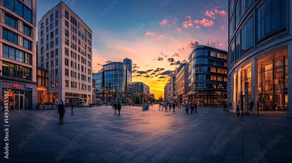 Fototapeta premium evening in the city