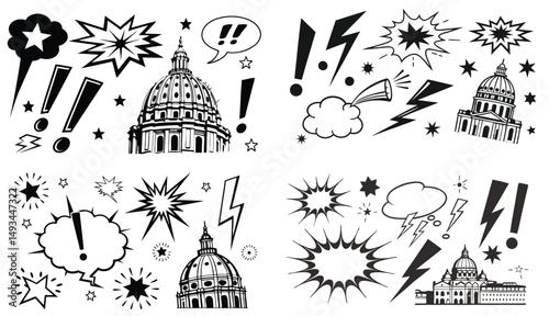 vector set of business cards with business people