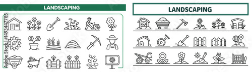 vector set of business cards with business people