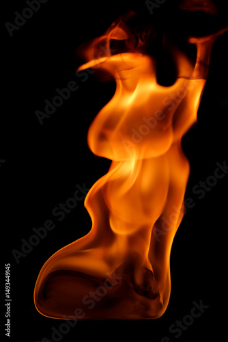 Captivating Flames Dancing in Darkness with Ethereal Glow