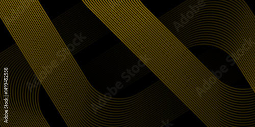 Modern geometric shapes lines design elements.Futuristic abstract background with overlap layer.Abstract black background illustration with geometric graphic elements Suit for cover, banner, brochure,