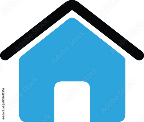 Blue House Icon Home Sweet Home Symbol