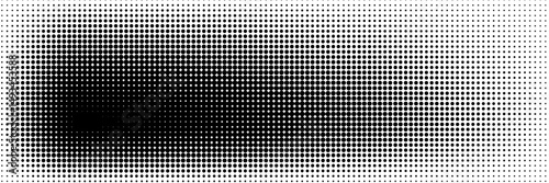 Dotted gradient vector illustration, white and black halftone background, horizontal seamless dotted lines, monochrome dots texture backdrop, retro effect. modern