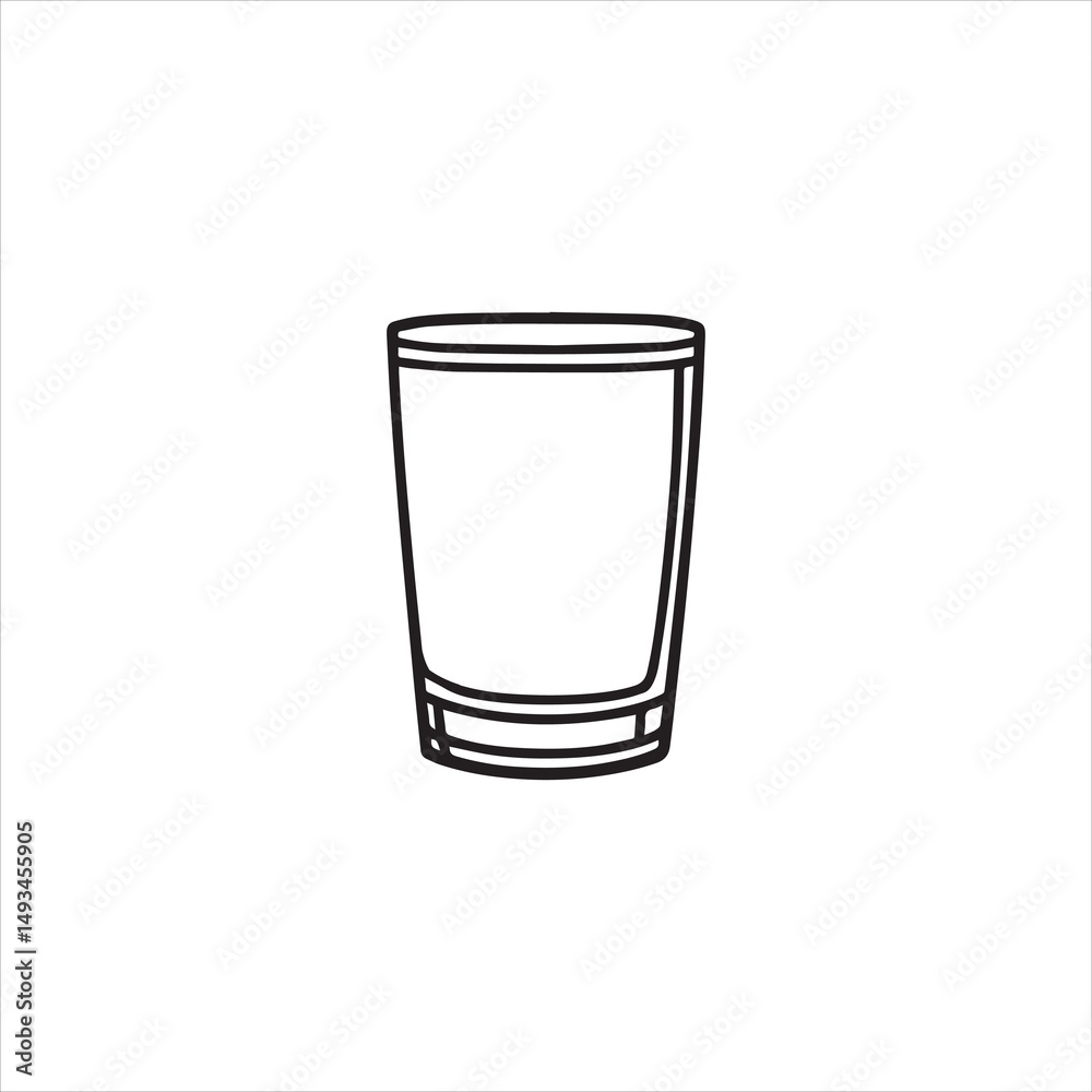 PrintMinimalist drinking glass icon vector isolated on clean white background PrintMinimalist drinking glass icon vector isolated on clean white background