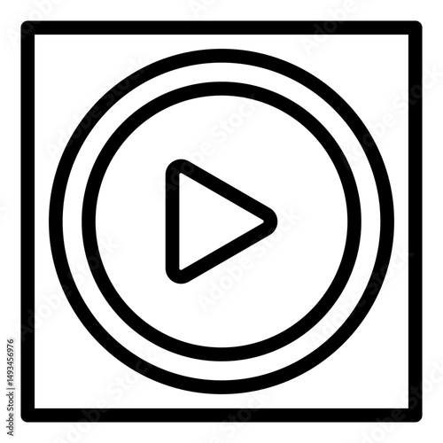 play button line icon