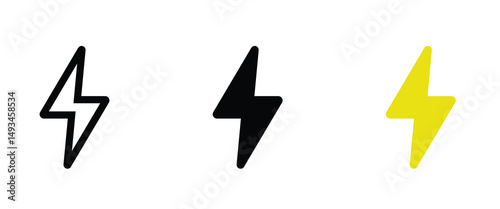 light bolt or thunder icon