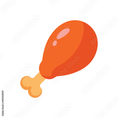 Creative Chicken Leg Piece Vector Design for Culinary and Menu Projects