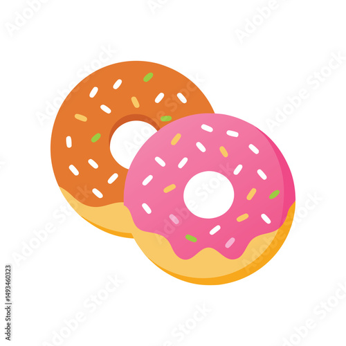 Creative Donut Food Vector Design for Bakery and Menu Projects