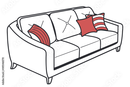Sofa Line Drawing for Living Room Decor