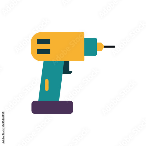 Creative Drill Carpentry Tool Vector Design for DIY and Workshop Projects