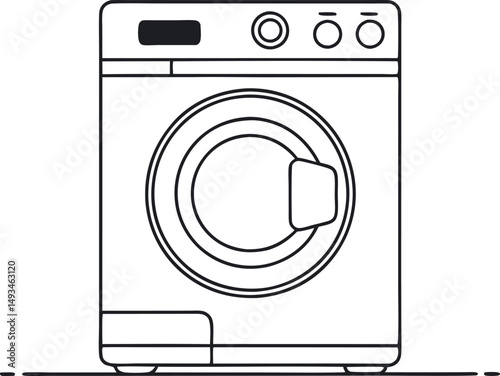 Laundry Appliance Line Art for Home Decor