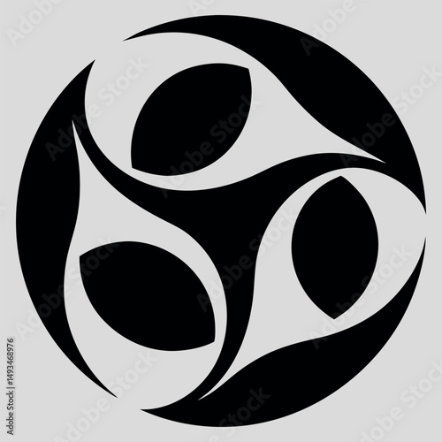 Abstract Smooth Curved Letterform Logo Design Vector