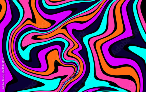 Synthwave Sunset color combination abstract liquid background