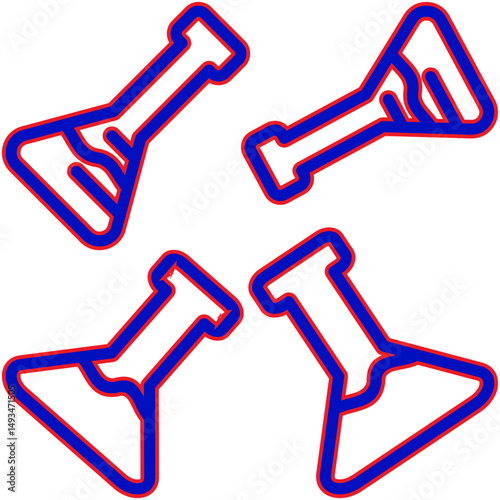 Quantitative Blue Line Icon