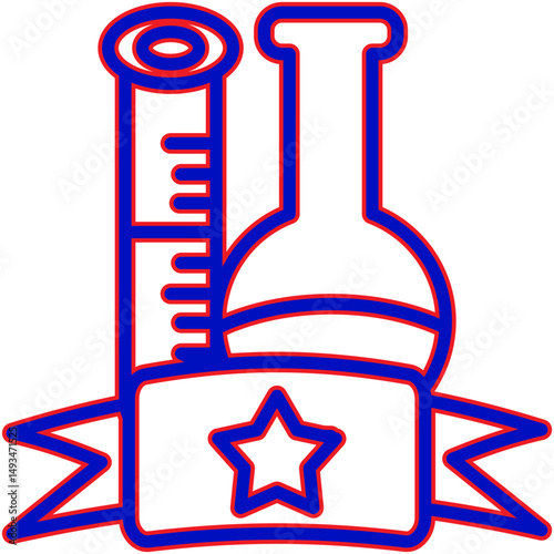 Qualitative Blue Line Icon