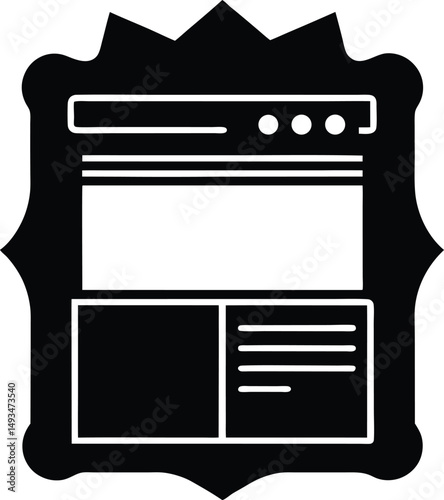 vector illustration of a kitchen stove