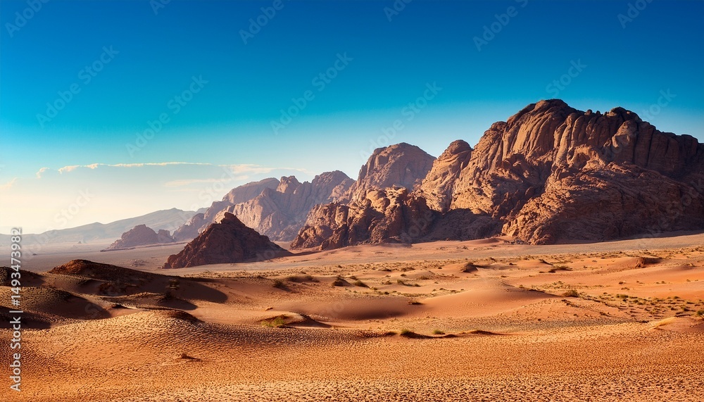Naklejka premium beautiful view of mountains in the desert