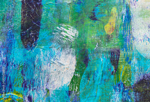 abstract acrylic texture with stencil elements