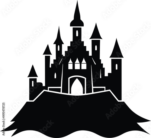vector illustration of castle