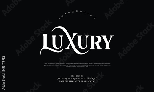 Luxury, Minimal luxury font alphabet logo. Typography beauty fashion elegant minimalist serif italic fonts decorative wedding vintage retro logos. vector illustration