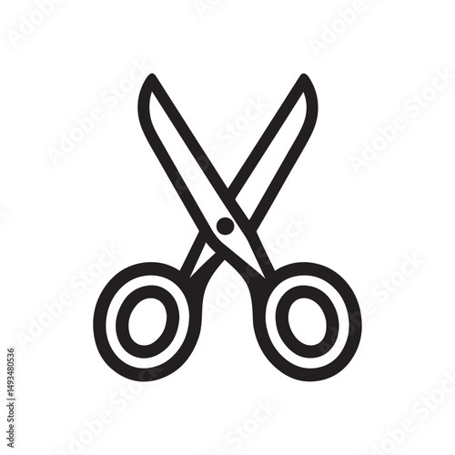 a vector illustration of a scissors icon.