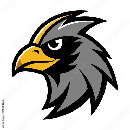 Cuckoo head mascot logo design vector