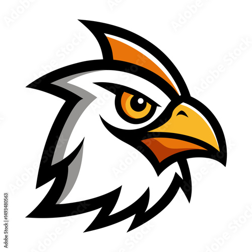 Cuckoo head mascot logo design vector